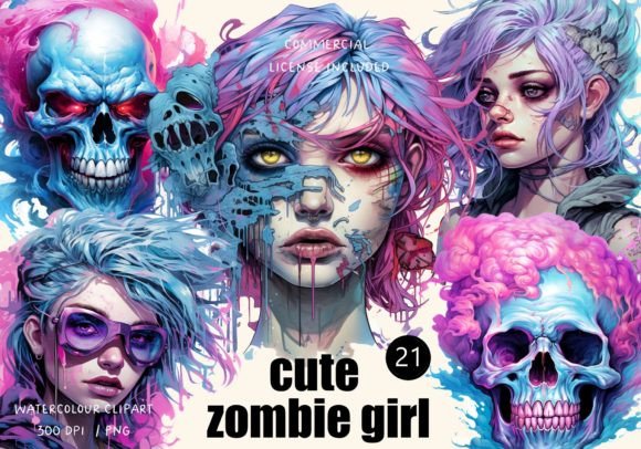 Download Сute Zombie Girl 21 PNG Clipart - Png Collection