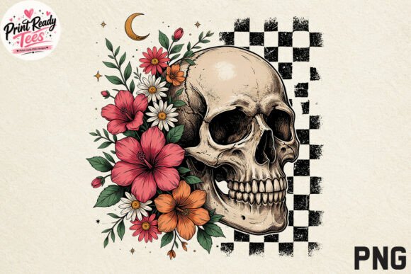 Download Floral Skull PNG, Gothic Halloween Skull - Png Collection