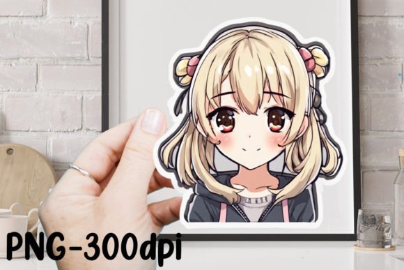 Download Cute Anime Girl Sticker Sublimation - Sublimation Collection