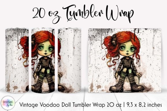 Download Halloween Vintage Doll Tumbler Wrap PNG - Png Collection