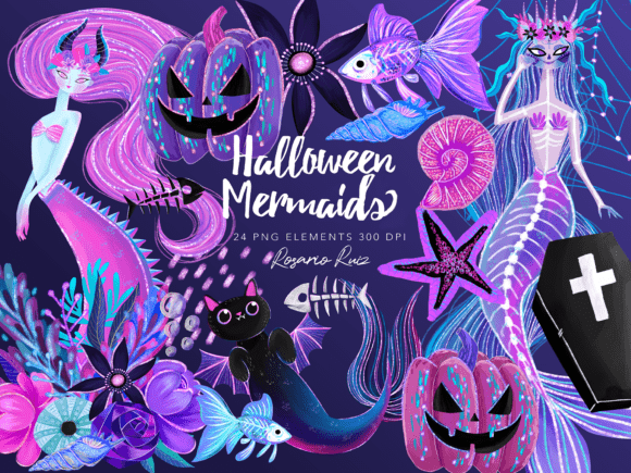 Download Halloween Mermaids Clipart, Gothic PNG - Png Collection