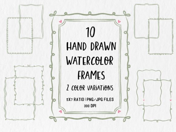 Download Watercolor Frame Clipart Bundle PNG - Png Collection