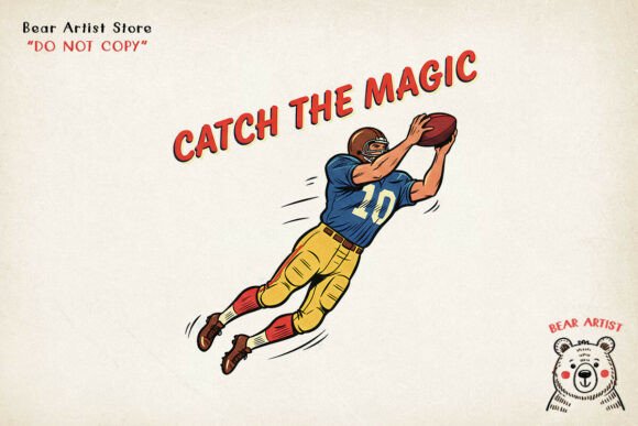 Download Catch the Magic, Retro Football PNG - Png Collection