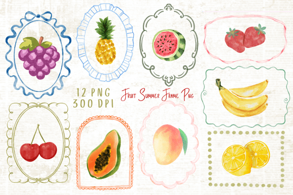 Download Fruit Summer Frame PNG - Png Collection