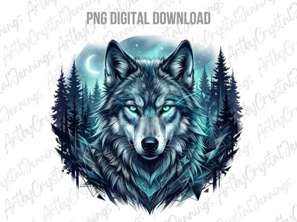 Download Mystic Wolf Forest Glow Animal PNG - Png Collection