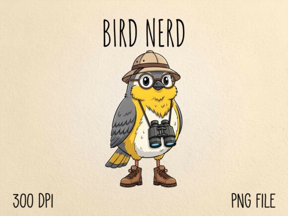 Download Bird Nerd Birdwatching Sublimation PNG - Nerd Collection