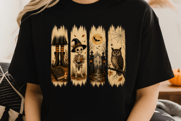 Download Vintage Halloween Witch Shirt PNG - Png Collection