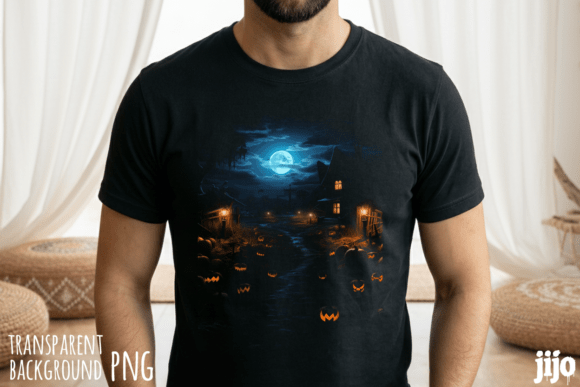 Download Pumpkins Halloween Moon Haunted PNG - Png Collection