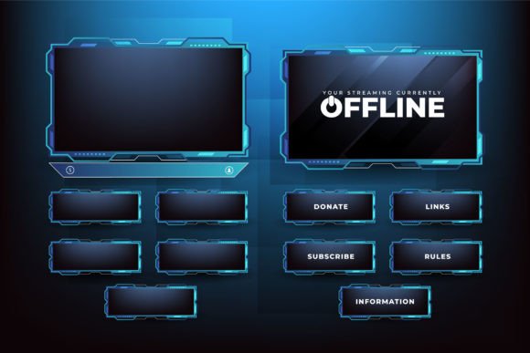 Download Futuristic Gaming Screen Panel Vector - Panel Collection