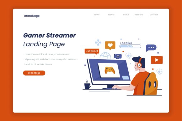 Download Game Streamer Illustration Design - Illustration Collection