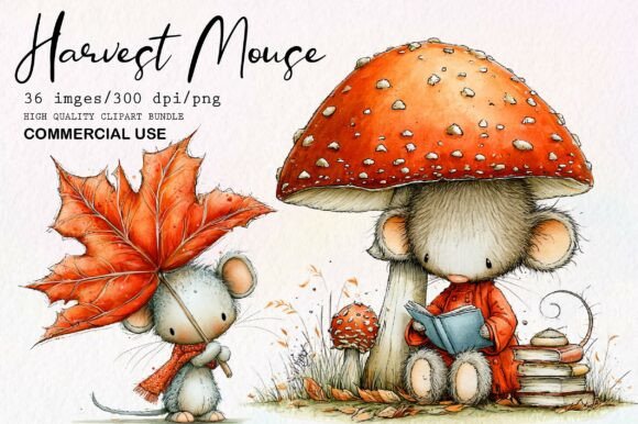 Download Cute Autumn Harvest Mouse PNG Clipart - Png Collection