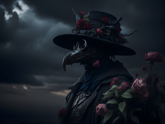 Download Plague Doctor Floral Gothic Illustration - Illustration Collection