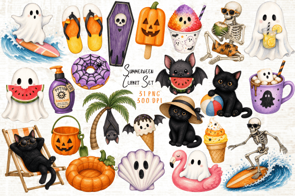 Download Summerween Clipart Set PNG - Png Collection