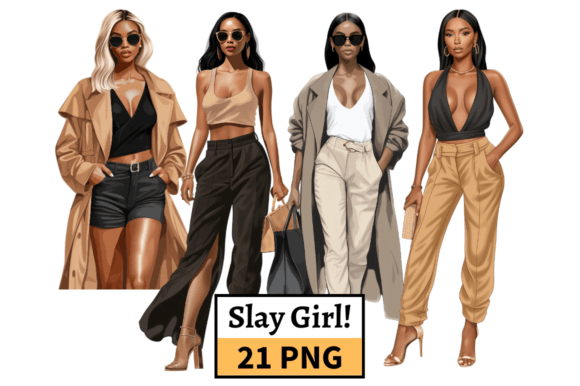 Download Slay Girl, Chic Black Fashion Girl PNG - Png Collection