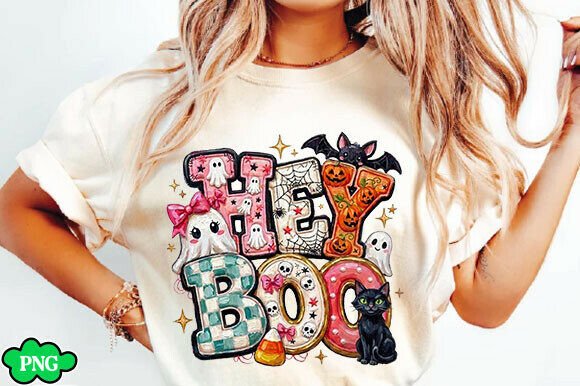Download Hey Boo Halloween PNG, Quilt Brushstroke - Png Collection