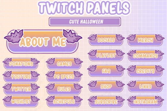 Download Twitch Panels Halloween Overlays - Panel Collection