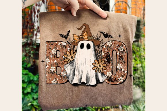 Download Floral Boo Ghost Halloween Png - Png Collection