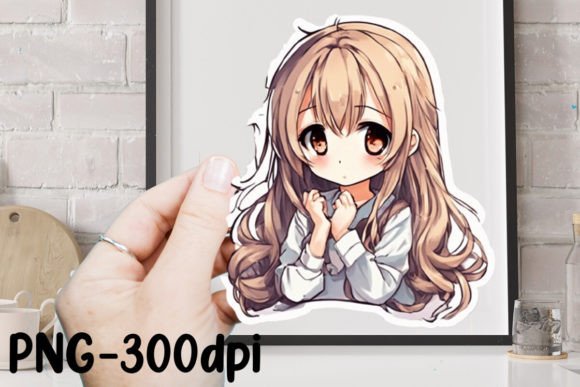 Download Cute Anime Girl Sticker Sublimation - Sublimation Collection