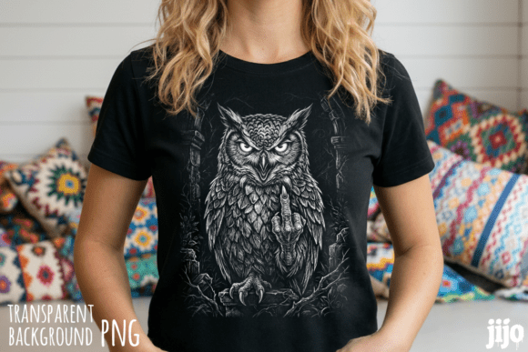 Download Owl Rude Gothic Illustration PNG - Png Collection