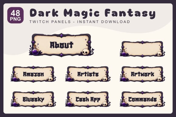 Download Dark Magic Fantasy Twitch Panels - Panel Collection