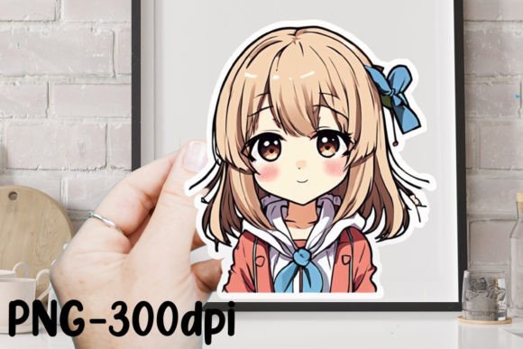 Download Cute Anime Girl Sticker Sublimation - Sublimation Collection