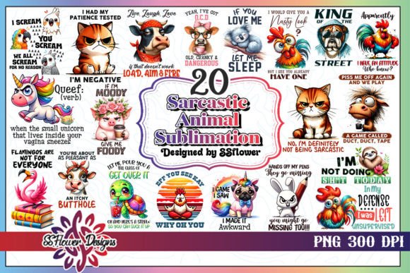 Download Sarcastic Animal Sublimation Bundle - Sublimation Collection