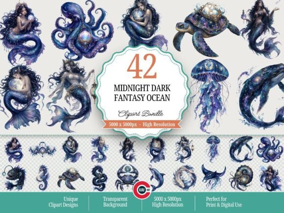 Download Midnight Magic Dark Fantasy Ocean PNGs - Png Collection