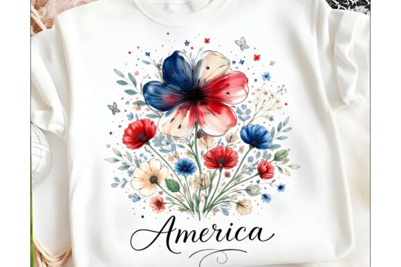 Download Boho Floral USA 250 T-shirt Design Png - Png Collection