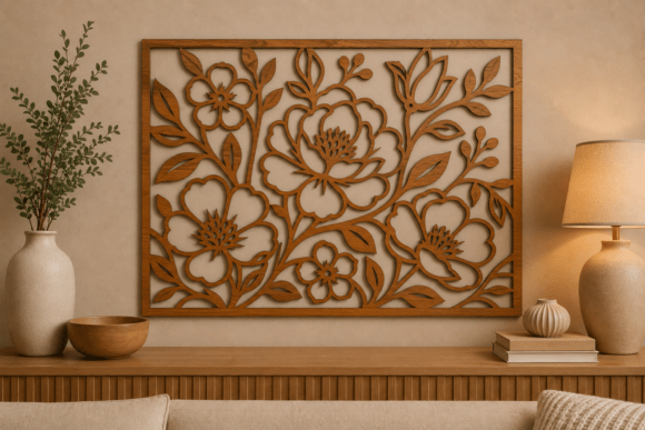 Download Laser Cut Floral Wall Panel SVG File - Panel Collection