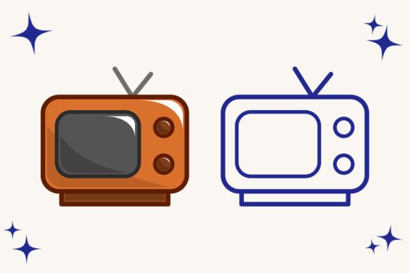 Download Retro Television Icon Logo Illustration - Illustration Collection