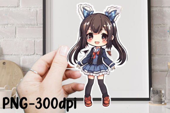 Download Cute Anime Girl Sticker Sublimation - Sublimation Collection