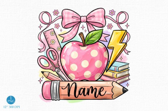 Download Pencil Name Frame PNG School Sublimation - Png Collection