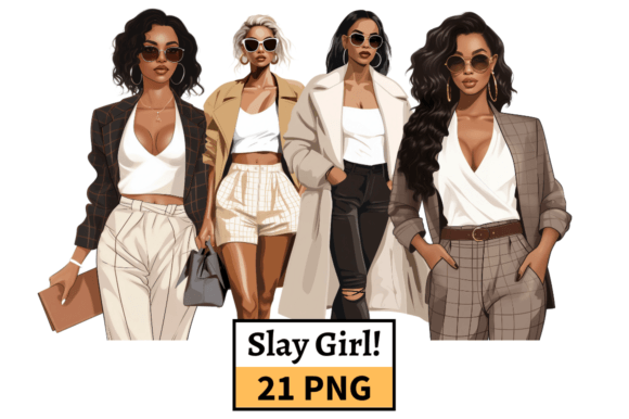 Download Beautiful Black Fashion Girl Clipart PNG - Png Collection