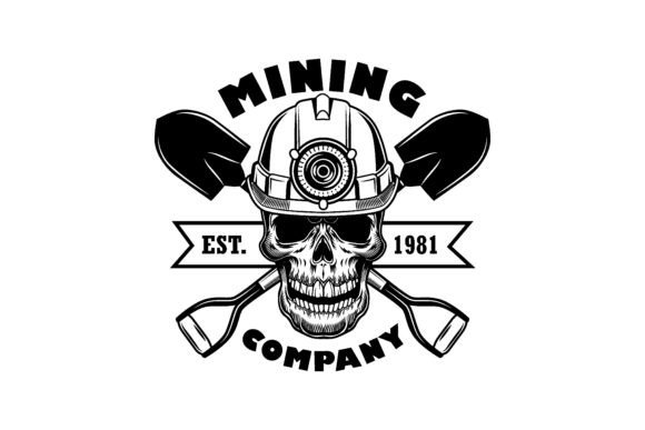 Download Miners Skull Vector Illustration. Head O - Illustration Collection