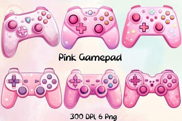 Download Cute Pink Gamepad Sublimation Clipart - Sublimation Collection